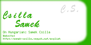 csilla samek business card